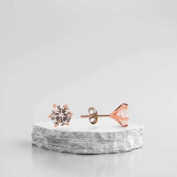 Rose_Gold_Plated_925_Silver_Zirconia_Solitaire_Stud_Earrings_For_Women