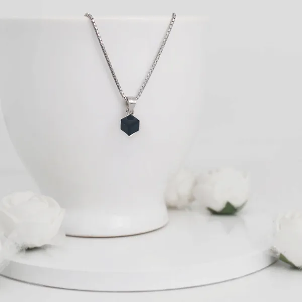 Silver_925_Sterling_Black_Crystal_Pendant_Box_Chain_For_Women