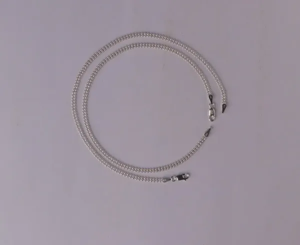 925_Silver_Double_Line_Beaded_Anklets_(10.5_Inch_)
