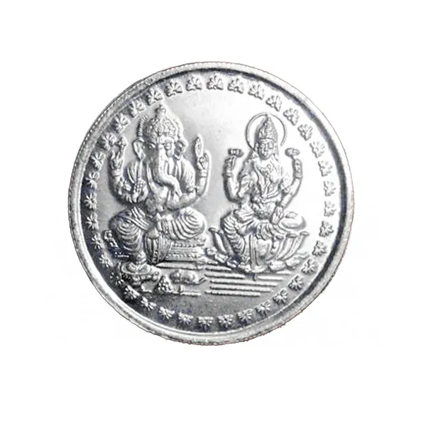 999_Fine_Silver_Ganesha_Lakshmi_10Gm_Coin