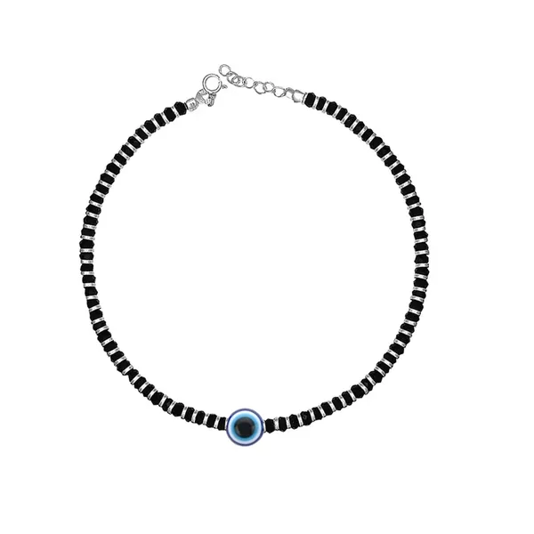 925_Silver_Evil_Eye_Black_Crystal_Anklets_(9_Inch_)