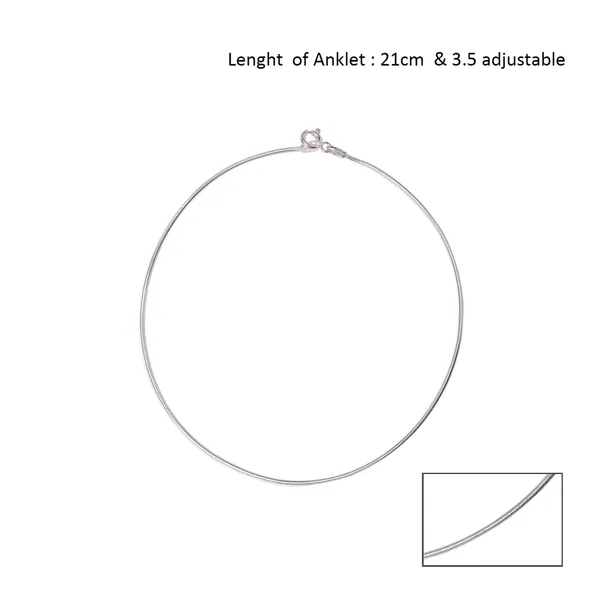 925_Silver_Snake_Design_Amklets_(10_Inch_)