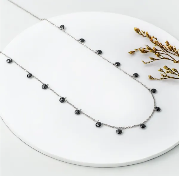 925_Silver_Black_Crystal_Studded_Chain