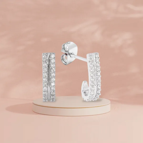Silver_925_Sterling_Cubic_Zircon_Double_Line_J_Hoop_Earrings_For_Women