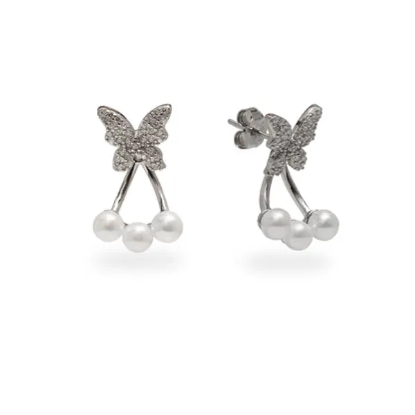 Silver_925_Sterling_Butterfly_Freshwater_Pearl_Earrings_For_Women
