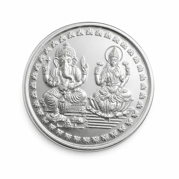 999_Fine_Silver_Ganesha_Lakshmi_10Gm_Coin