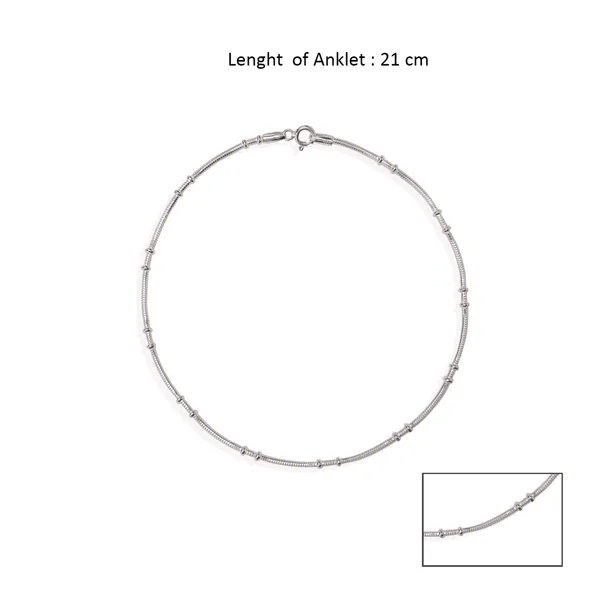 925_Silver_Sleak_Dot_Anklets_(10.5_Inch_)