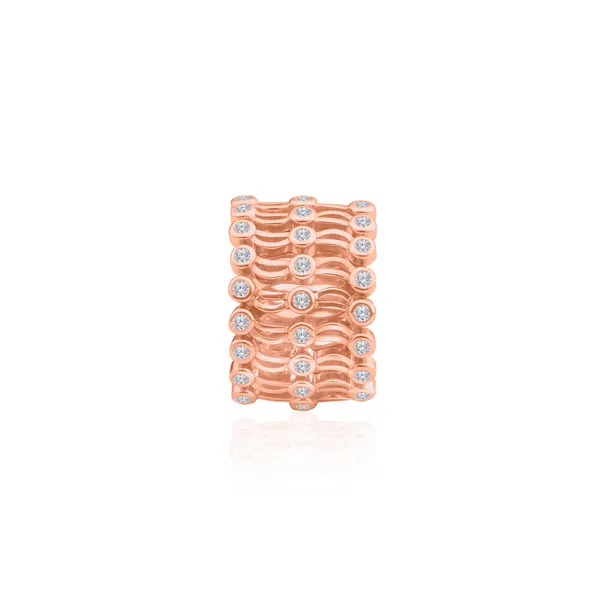 Rose_Gold_925_Sterling_Zirconia_Ring_Cum_Bracelet_For_Unisex