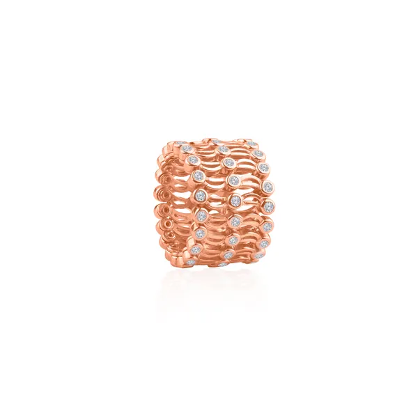 Rose_Gold_925_Sterling_Zirconia_Ring_Cum_Bracelet_For_Unisex