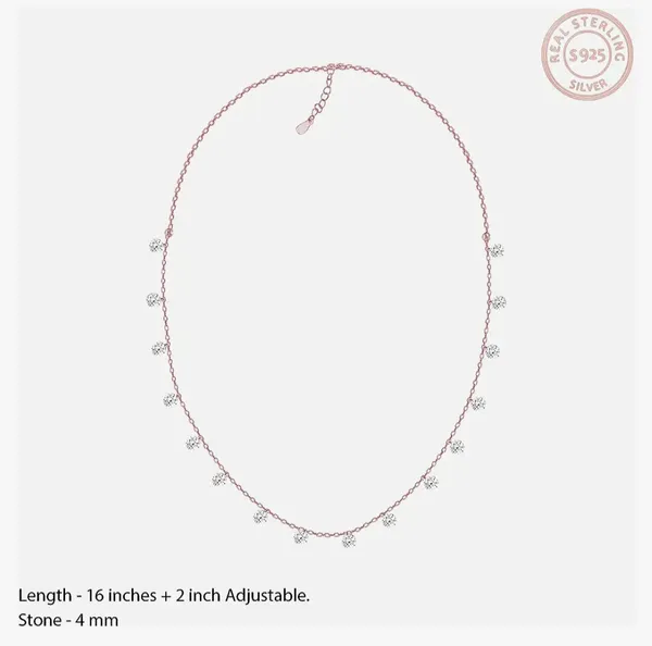 Silver_925_Sterling_Swarovski_Crystal_Rose_Gold_Plated_Chain_For_Women
