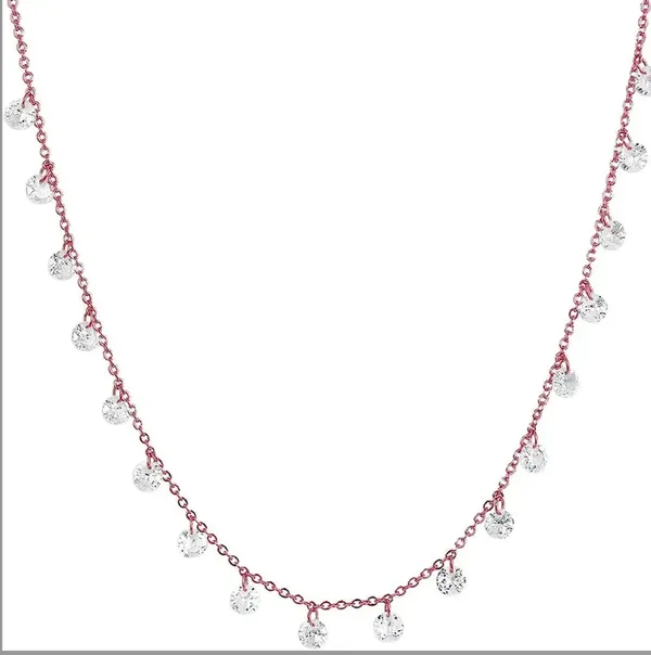 Silver_925_Sterling_Swarovski_Crystal_Rose_Gold_Plated_Chain_For_Women