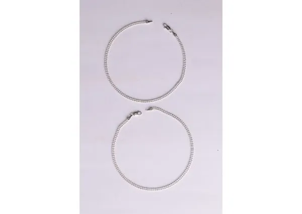 925_Silver_Double_Line_Beaded_Anklets_(10.5_Inch_)