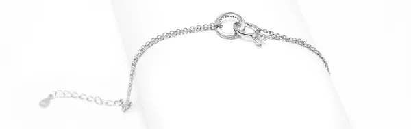 Silver_925_Sterling_Zircon_Double_Ring_Bracelet_For_Women