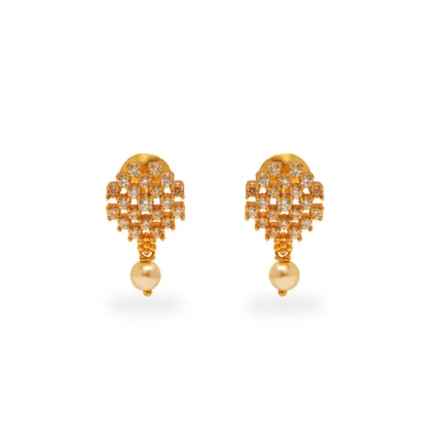 Gold_925_Silver_24K_Gold_Plated_Round_Cz_Stud_For_Women