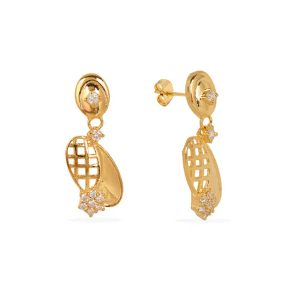 Gold_925_Silver_24K_Gold_Plated_Lattice_Drop_Earrings_For_Women