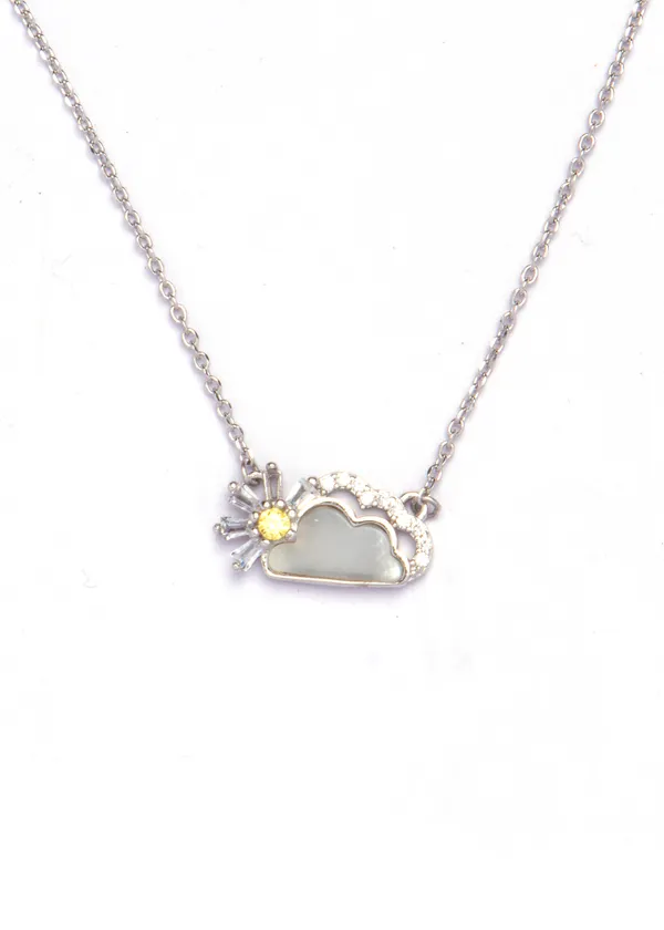 Silver_925_Sterling_Cloud_Sunshine_Pendant_Chain_For_Women
