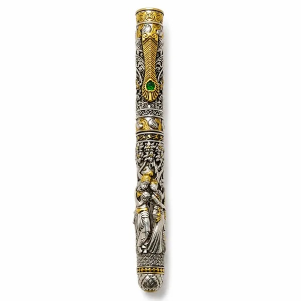 925_Silver_radha_krishna_antique_nakashi_silver_pen_