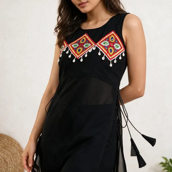 Black_Embroidered_Georgette_Kurti