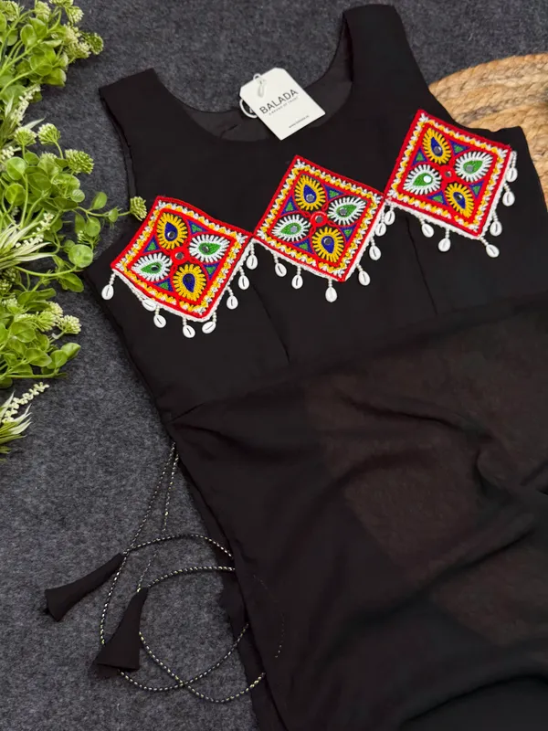 Black_Embroidered_Georgette_Kurti