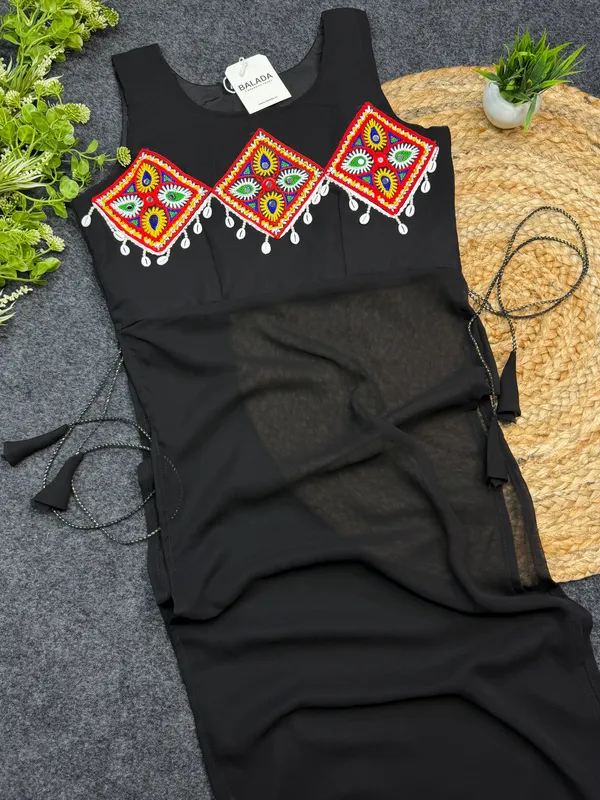 Black_Embroidered_Georgette_Kurti
