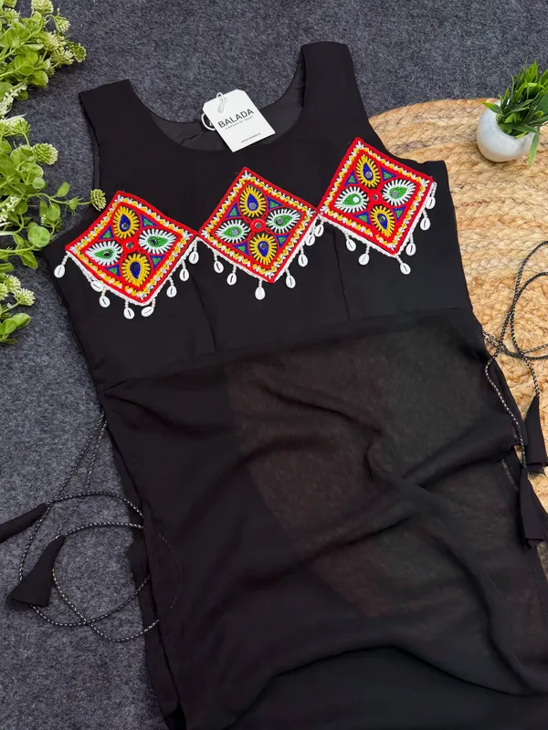Black_Embroidered_Georgette_Kurti