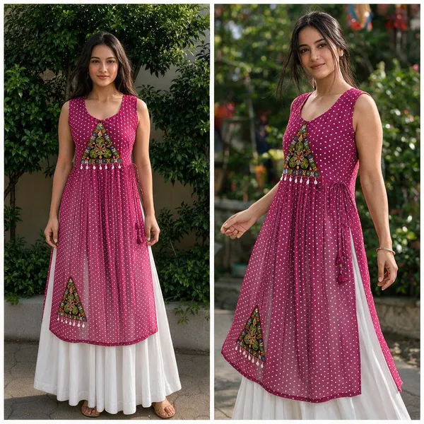 Pink_Elegant_Designer_Navratri_Kurti