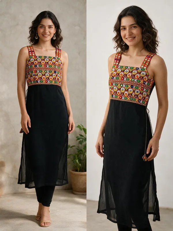 Black_Kutchi_Embroidered_Georgette_Kurti