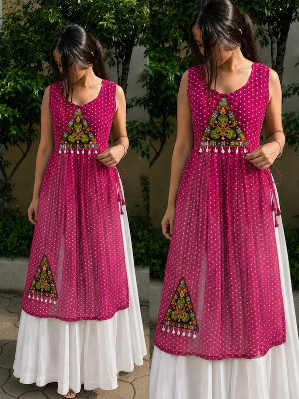 Pink_Elegant_Designer_Navratri_Kurti