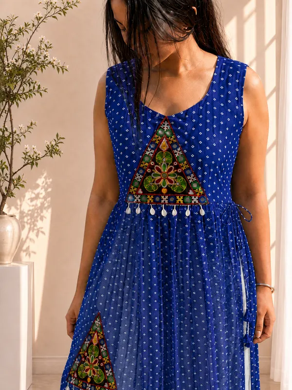 Premium_Georgette_Blue_Kurti