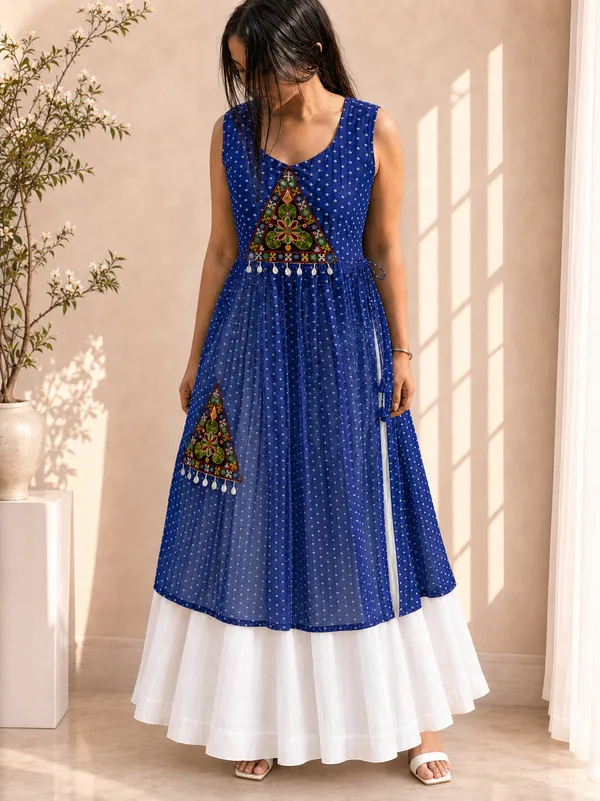 Premium_Georgette_Blue_Kurti