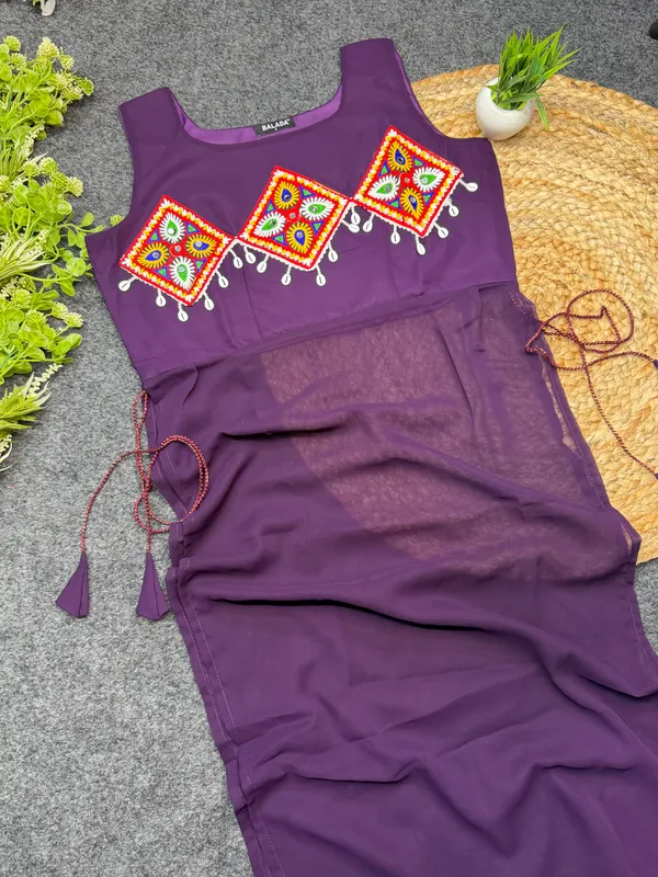 Purple_Embroidered_Georgette_Kurti