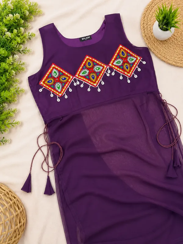 Purple_Embroidered_Georgette_Kurti