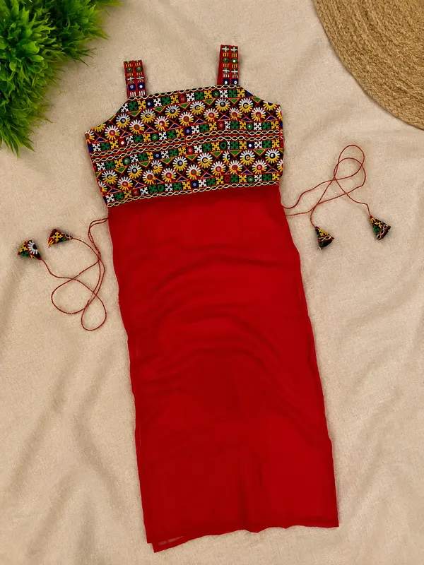 Red_Kutchi_Embroidered_Georgette_Kurti