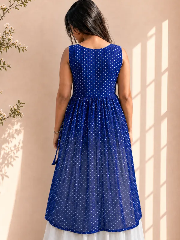 Royal_Blue_Embroidered_Georgette_Kurti