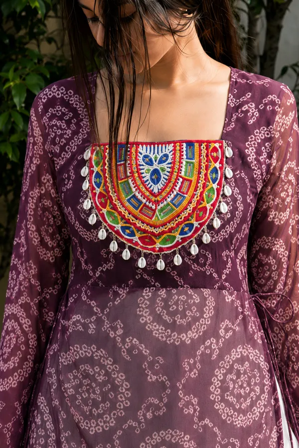 Wine_Elegant_Luxe_Navratri_Kurti