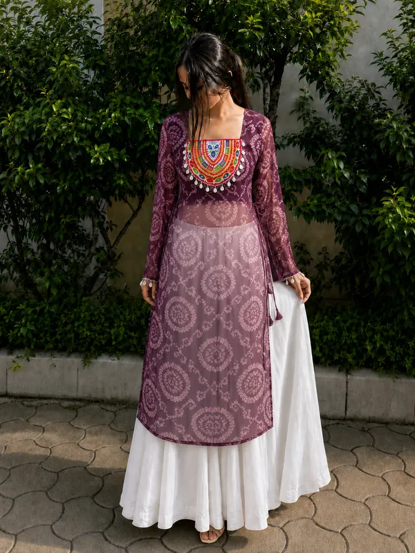 Wine_Elegant_Luxe_Navratri_Kurti