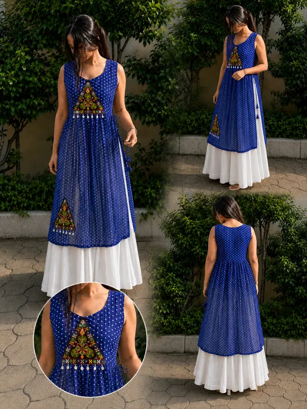 Premium_Georgette_Blue_Kurti