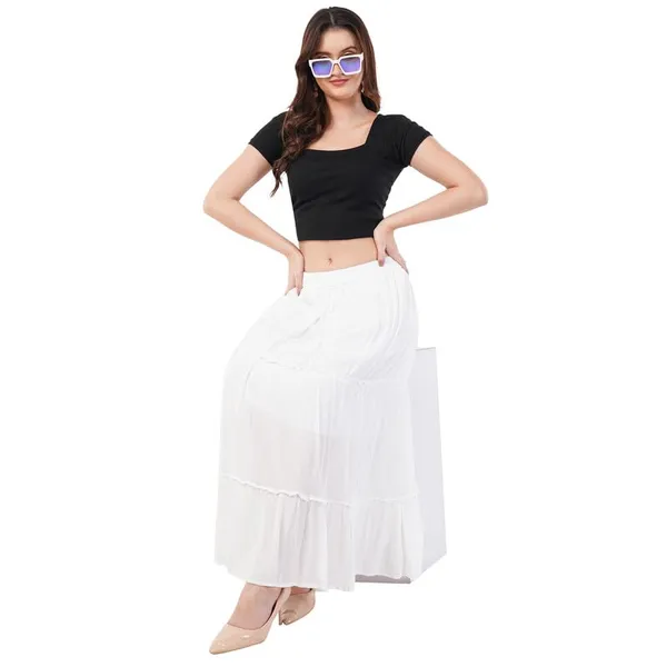 Women_S_Rayon_Crepe_Skirt_With_Lining_And_Pockets