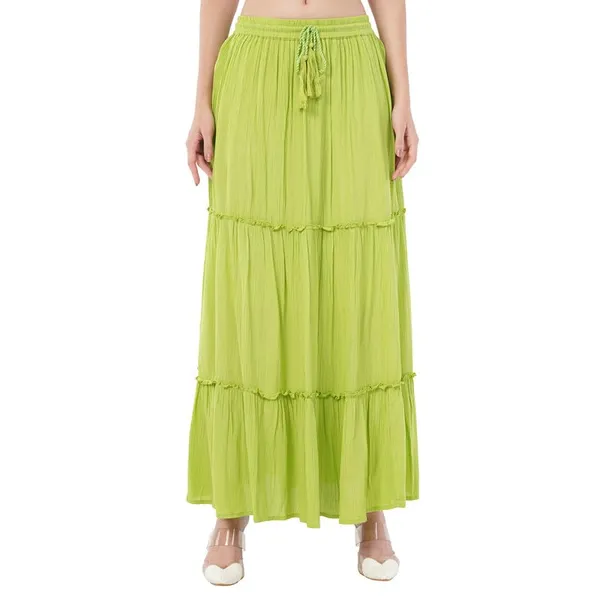 Rayon_Crepe_Flared_Skirt_With_Lining_And_Pocket