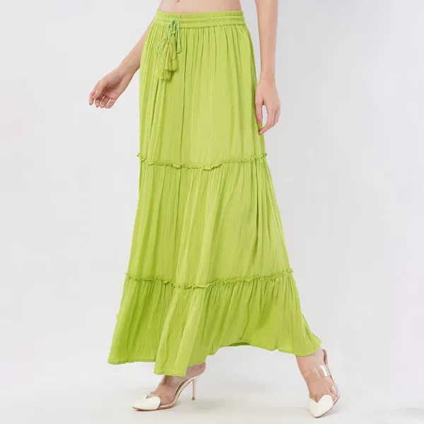 Rayon_Crepe_Flared_Skirt_With_Lining_And_Pocket