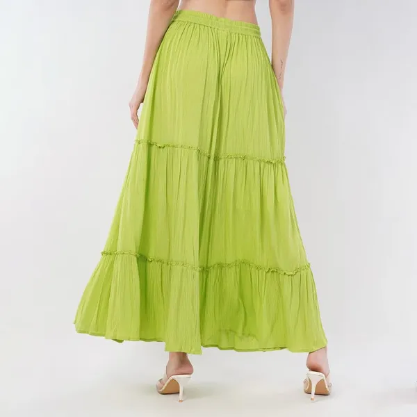 Rayon_Crepe_Flared_Skirt_With_Lining_And_Pocket