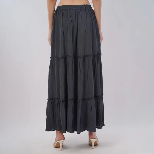 Rayon_Crepe_Flared_Skirt_With_Lining_And_Pocket