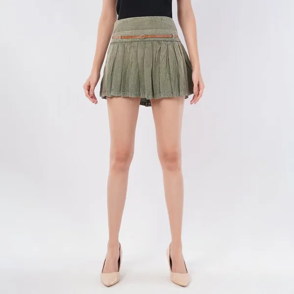 Women_S_High_Waist_Pleated_Mini_Skirt_With_Belt