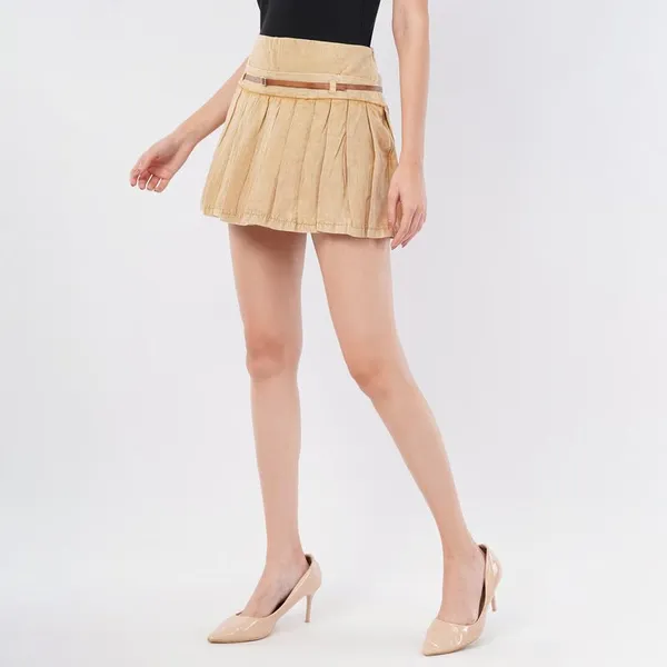 Women_S_Pleated_Mini_Skirt_With_Belt