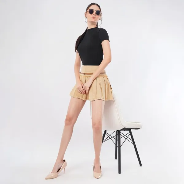 Women_S_Pleated_Mini_Skirt_With_Belt