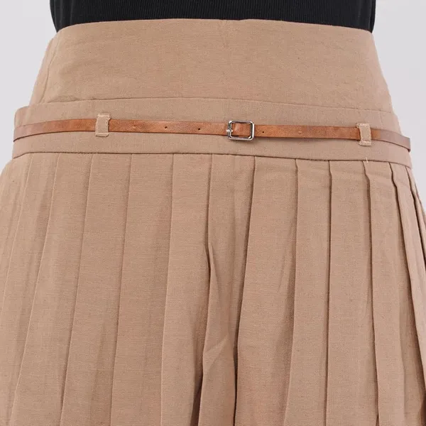 Women_S_Pleated_Mini_Skirt_With_Belt