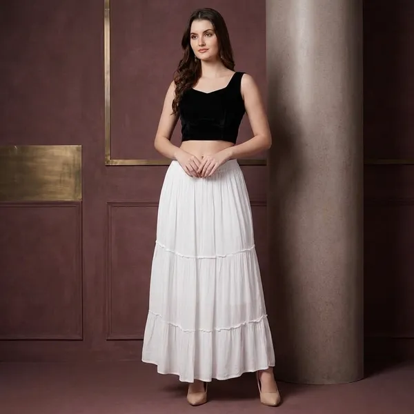 Women_S_Rayon_Crepe_Skirt_With_Lining_And_Pockets
