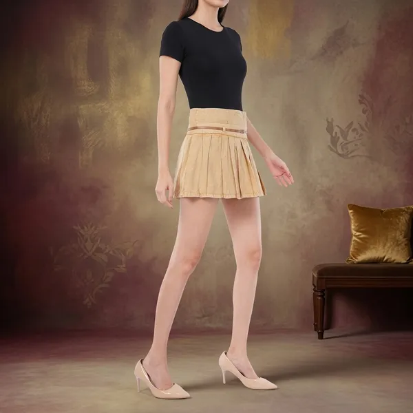 Women_S_Pleated_Mini_Skirt_With_Belt
