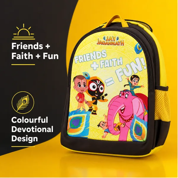 Yellow_Printed_Kids_School_Backpack