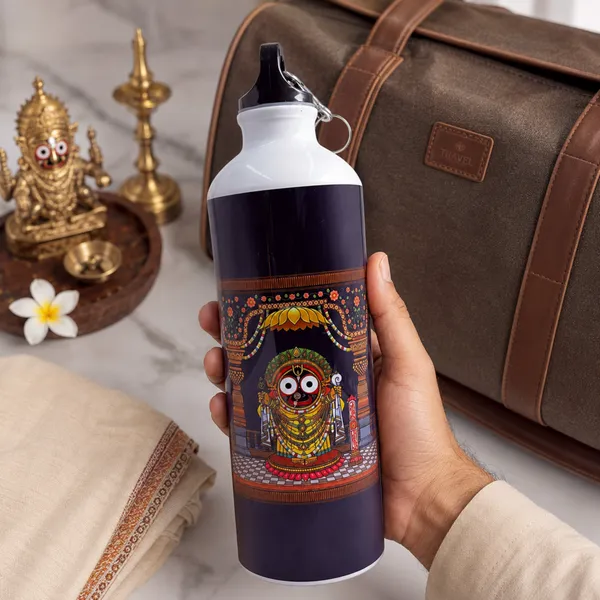 Black_Jagannath_Print_Water_Bottle